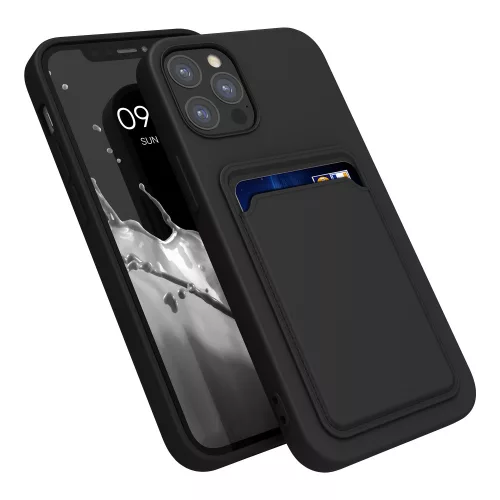 Husa iPhone 12 / iPhone 12 Pro, Silicon, Negru, 55112.01