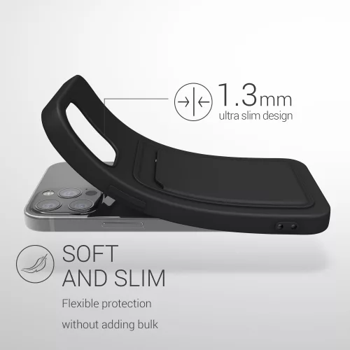 Husa iPhone 12 / iPhone 12 Pro, Silicon, Negru, 55112.01