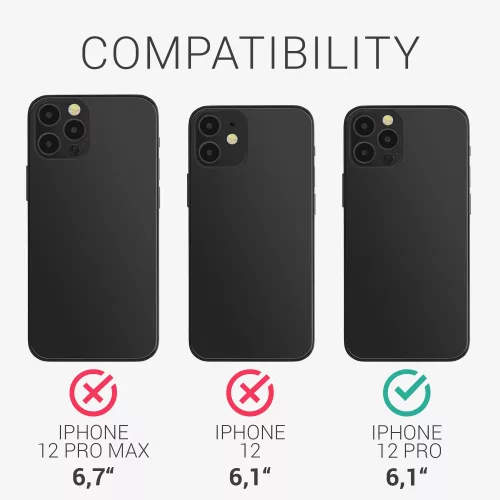 Husa iPhone 12 / iPhone 12 Pro, Silicon, Negru, 55112.01