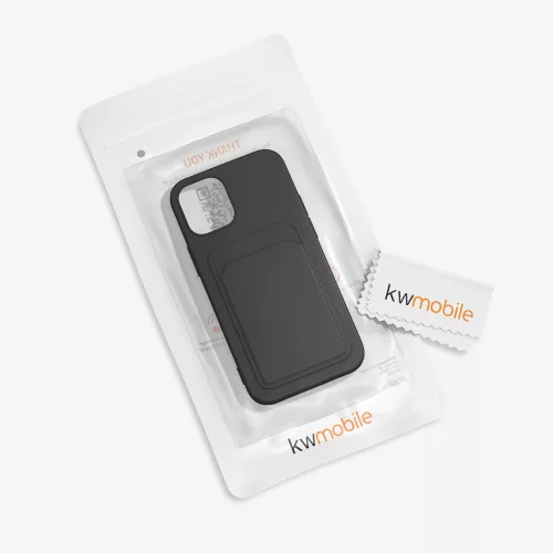Husa iPhone 12 / iPhone 12 Pro, Silicon, Negru, 55112.01