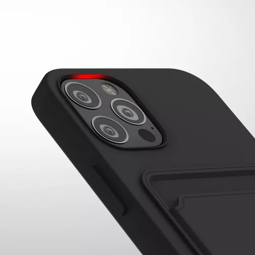 Husa iPhone 12 / iPhone 12 Pro, Silicon, Negru, 55112.01