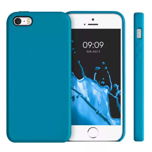Husa iPhone 5 / iPhone 5s / iPhone SE, Silicon, Albastru, 42766.224