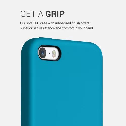 Husa iPhone 5 / iPhone 5s / iPhone SE, Silicon, Albastru, 42766.224