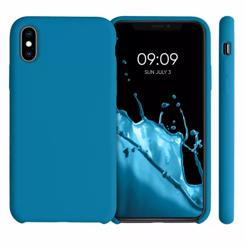 Husa iPhone X / iPhone XS, Silicon, Albastru, 46313.224