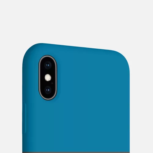Husa iPhone X / iPhone XS, Silicon, Albastru, 46313.224