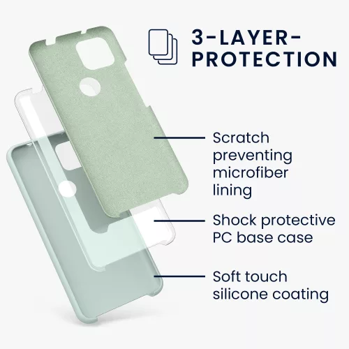 Husa Google Pixel 5a, Silicon, Verde, 55207.200