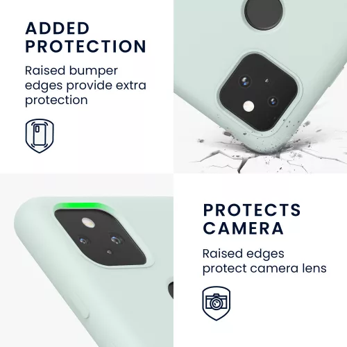 Husa Google Pixel 5a, Silicon, Verde, 55207.200