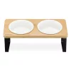 Set 2 Boluri pentru caini si pisici cu suport inclinat Navaris, 330 ml, 55228.2