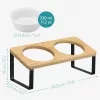 Set 2 Boluri pentru caini si pisici cu suport inclinat Navaris, 330 ml, 55228.2