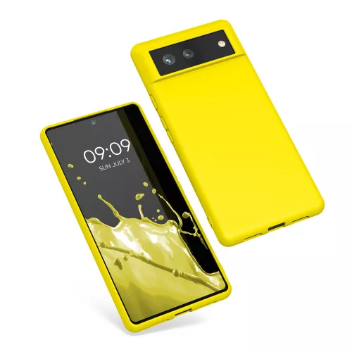 Husa Google Pixel 6, Silicon, Galben, 55434.165