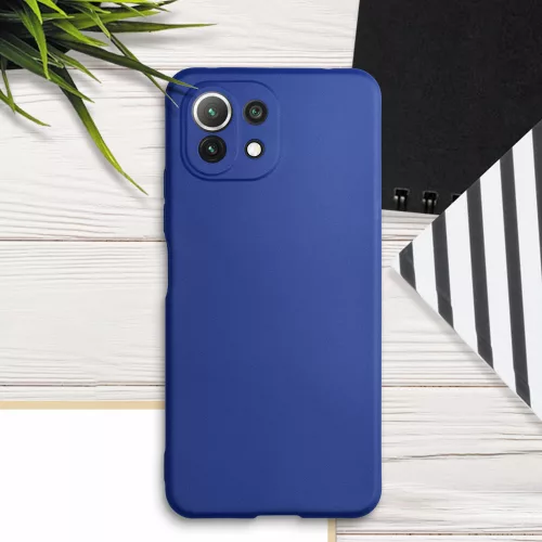 Husa Xiaomi Mi 11 Lite 5G, Silicon, Albastru, 54727.64