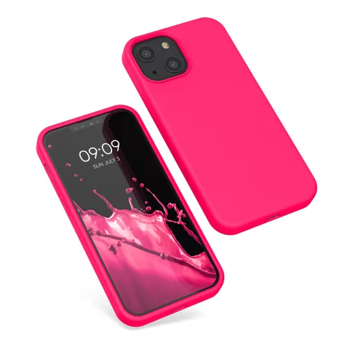 Husa iPhone 13 Mini, Silicon, Roz, 55877.77