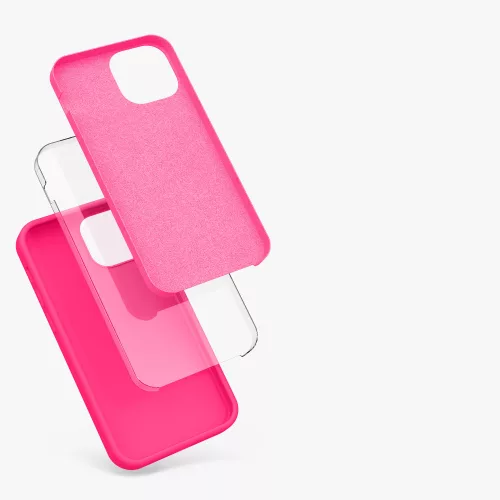 Husa iPhone 13 Mini, Silicon, Roz, 55877.77