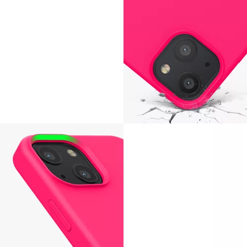 Husa iPhone 13 Mini, Silicon, Roz, 55877.77