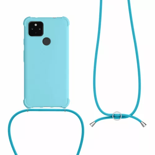 Husa Google Pixel 4a 5G, Silicon, Albastru, 55914.23