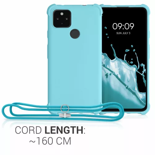 Husa Google Pixel 4a 5G, Silicon, Albastru, 55914.23