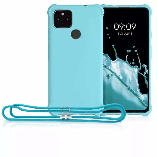 Husa Google Pixel 4a 5G, Silicon, Albastru, 55914.23