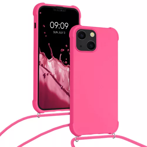 Husa iPhone 13 Mini, Silicon, Roz, 55933.77