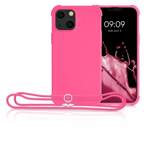 Husa iPhone 13 Mini, Silicon, Roz, 55933.77