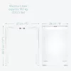 Scaun dus acrilic Navaris, 43.5x37x28 cm, 100 kg, antiderapant, baie/interior, transparent, plastic