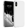 Husa Apple iPhone X / iPhone XS, Silicon, Alb, 42492.02