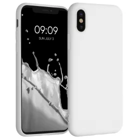 Husa Apple iPhone X / iPhone XS, Silicon, Alb, 42492.02