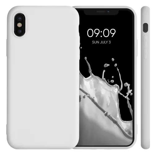 Husa Apple iPhone X / iPhone XS, Silicon, Alb, 42492.02