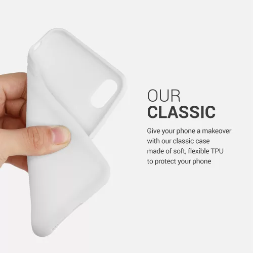 Husa Apple iPhone X / iPhone XS, Silicon, Alb, 42492.02