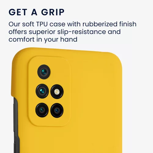 Husa Xiaomi Redmi 10, Silicon, Galben, 56153.143