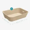 Set 3 litiere Navaris pentru pisici de unica folosinta, carton, 54043.03