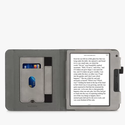 Husa pentru Tolino Vision 6, Piele ecologica, Gri, kwmobile, 56600.03