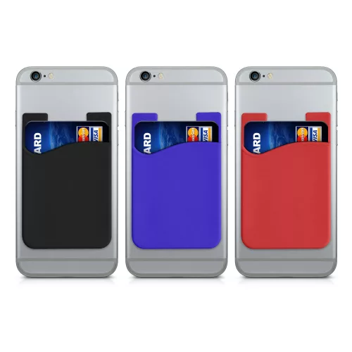 Set 3 Huse card bancar pentru telefon, Kwmobile, Multicolor, Silicon, 49594.04