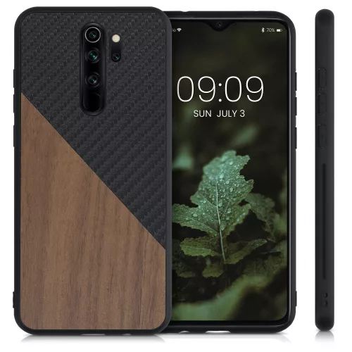 Husa Xiaomi Redmi Note 8 Pro, Lemn, Maro, 56622.01