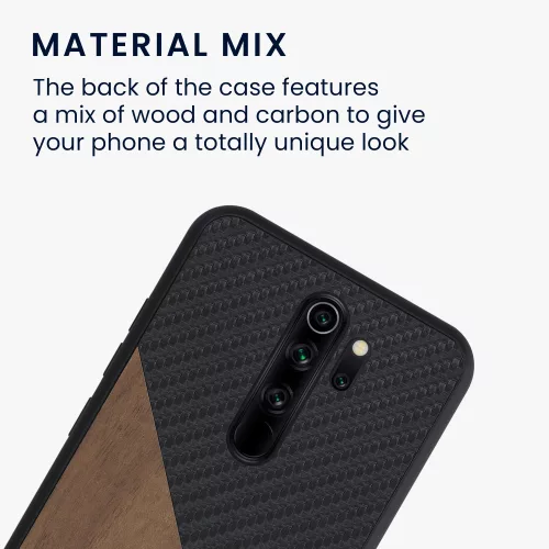 Husa Xiaomi Redmi Note 8 Pro, Lemn, Maro, 56622.01