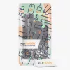 Set 2 Etichete pentru bagaje, Kwmobile, Negru/Alb, Piele ecologica, 53127.05