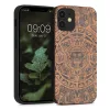 Husa Apple iPhone 12 Mini, Lemn, Maro, 52733.07
