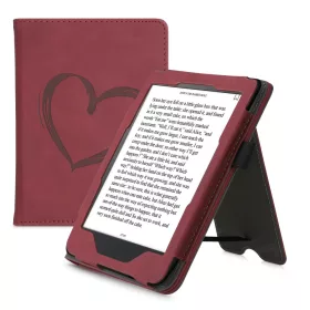   Husa pentru Kobo Clara HD, Piele ecologica, Rosu, kwmobile, 56876.01