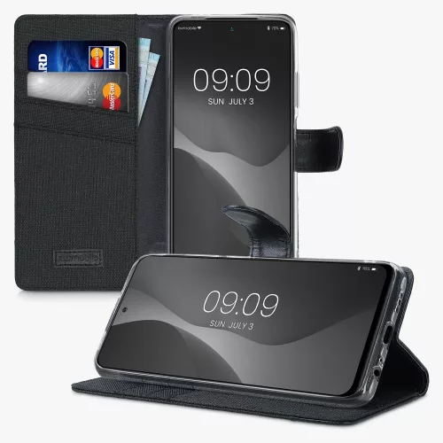 Husa Xiaomi Redmi Note 10 / Redmi Note 10S, Textil, Negru, 56898.73