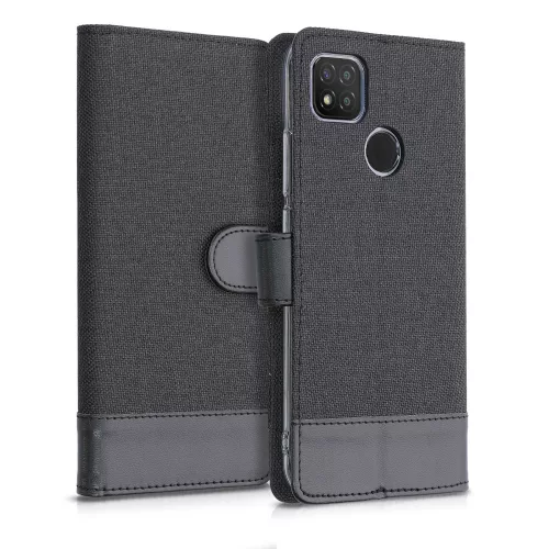 Husa Xiaomi Redmi 9C, Textil, Negru, 54457.73