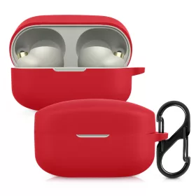   Husa pentru casti Sony WF-1000XM4, Kwmobile, Rosu, Silicon, 55661.09