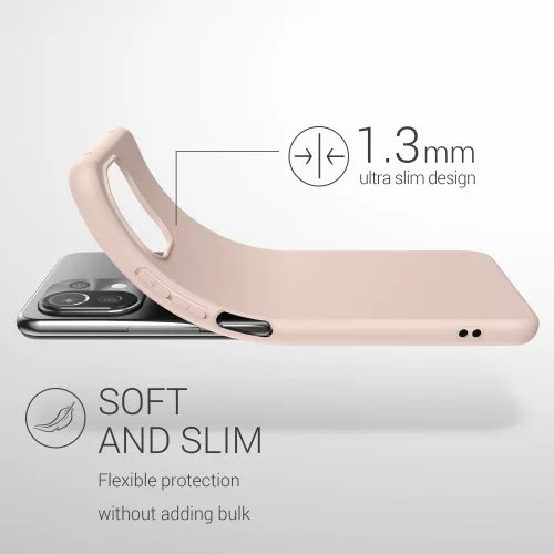 Husa Xiaomi Mi 11 Lite 5G, Silicon, Crem, 54726.225