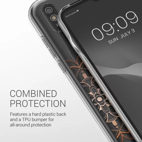 Husa Xiaomi Redmi 9A/Redmi 9AT, Silicon, Transparent/Roz, 57092.02