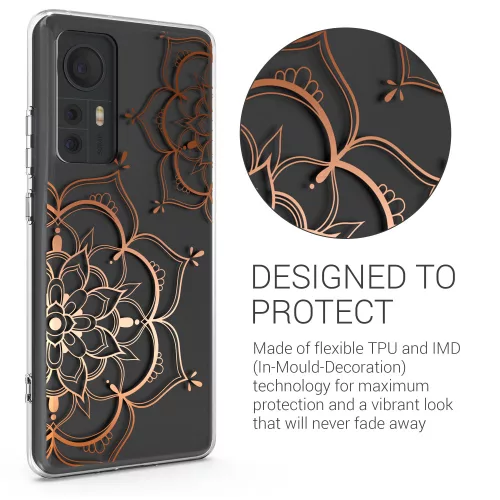 Husa Xiaomi 12/12X, Silicon, Transparent/Roz, 57097.02
