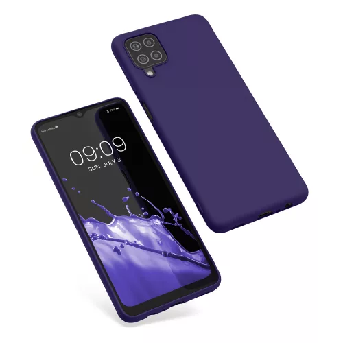 Husa Samsung Galaxy A12, Silicon, Albastru, 54048.226