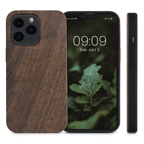 Husa Apple iPhone 13 Pro, Lemn, Maro, 55967.07
