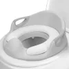 Reductor toaleta copii Navaris, cu capac si manere, 36x32x18 cm, antialunecare, gri, polipropilena/PVC