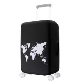   Husa pentru troler marime L, Kwmobile, Negru/Alb, Lycra, 45230.3.04