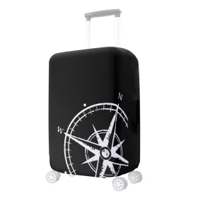   Husa pentru troler marime L, Kwmobile, Negru/Alb, Lycra, 45230.3.03
