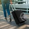Husa pentru troler marime L, Kwmobile, Negru/Alb, Lycra, 45230.3.03