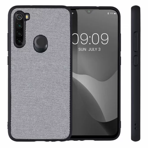 Husa Xiaomi Redmi Note 8, Textil, Gri, 57491.22